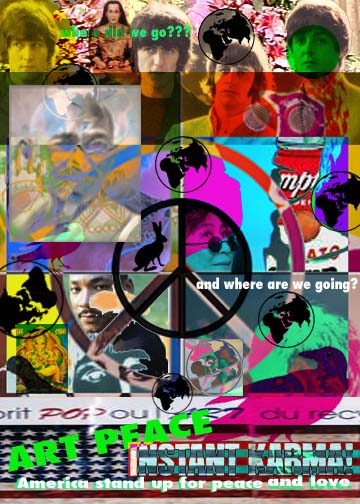 A Mail Art collage from Magenta Raven… to give the peace vibe a spark… in 